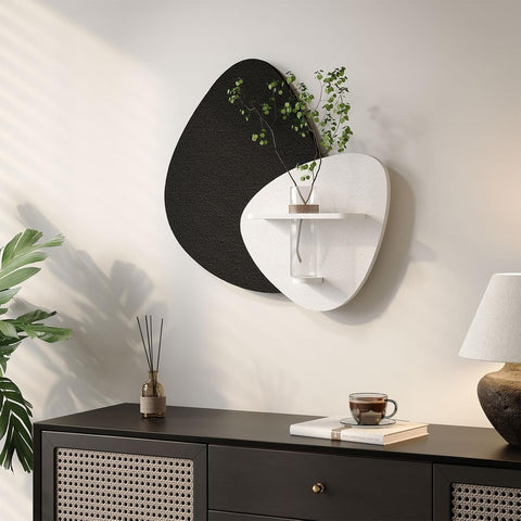 3D Black White Abstract Wall Art