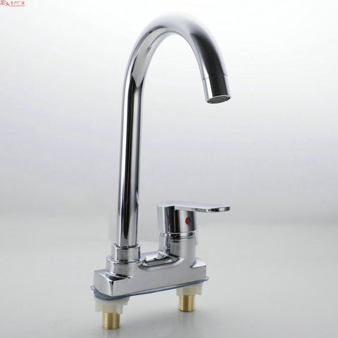Dual Hole Chrome Basin Faucet