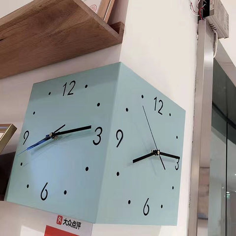 Double-Sided Corner Nordic Clock