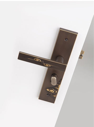 Door Lock Indoor Golden Split Bedroom Wooden Silent