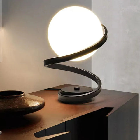 Modern Spiral Bedside Table Lamp Eye Protection