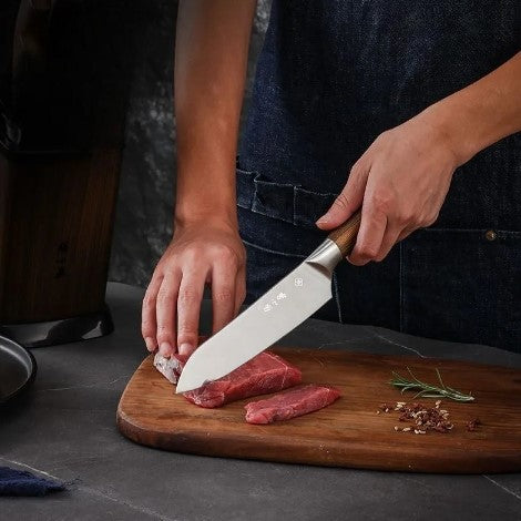 Premium Kitchen Knife Set Seven Piece Wood Handle