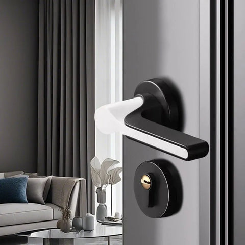Modern Bedroom Silent Magnetic Door Lock Handle