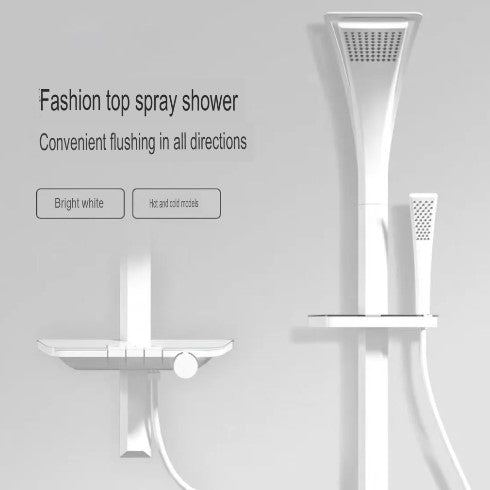 Thickened Black All Copper Shower Head Set