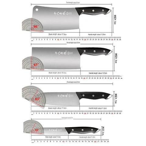 Kitchen Knife Set 7 Piece With Wooden Block Holder