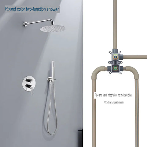 Simple Round PPR Hot Melt Shower Head