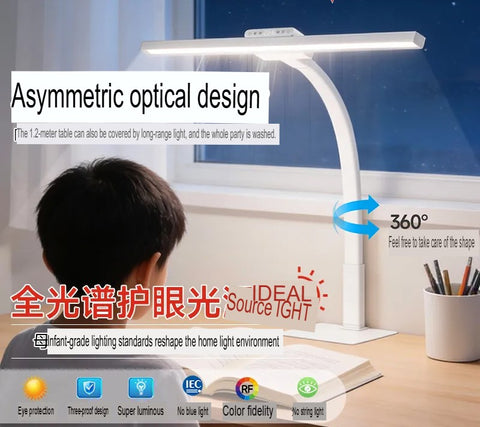 Desk Lamp Dual Use Eye Friendly Study Reading Writing Bedside Children Students