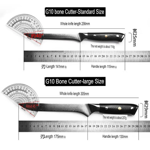 Damascus Steel Boning Knife Sharp Butcher Chef Kitchen