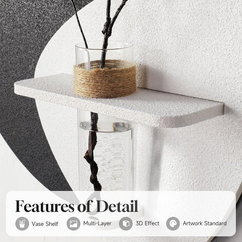 3D Black White Abstract Wall Art