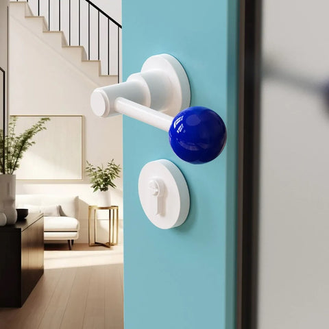 Interior Door Knob Lock Retro Bedroom Silent Handle
