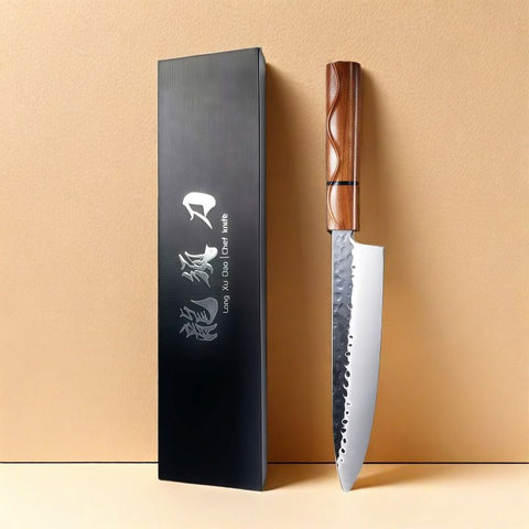 Kitchen Knife With Solid Wood Handle For Home Cooking