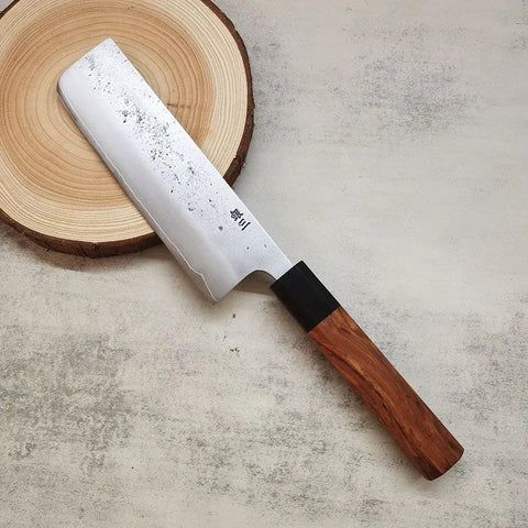 Seven Inch Kitchen Knife Wood Handle Meat Cleaver