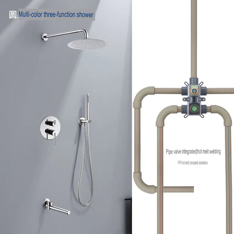 Simple Round PPR Hot Melt Shower Head