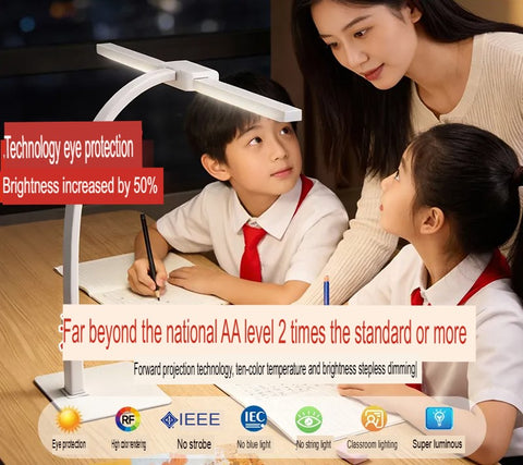 Desk Lamp Dual Use Eye Friendly Study Reading Writing Bedside Children Students