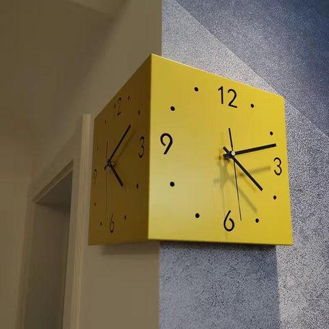 Double-Sided Corner Nordic Clock
