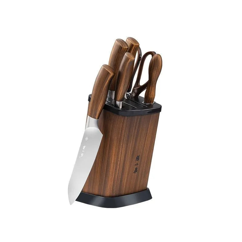 Premium Kitchen Knife Set Seven Piece Wood Handle