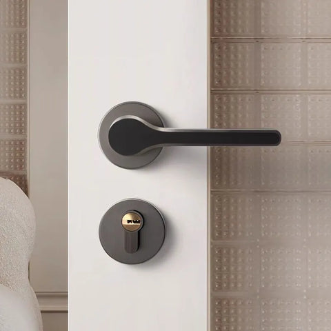 Modern Bedroom Silent Magnetic Door Lock Handle