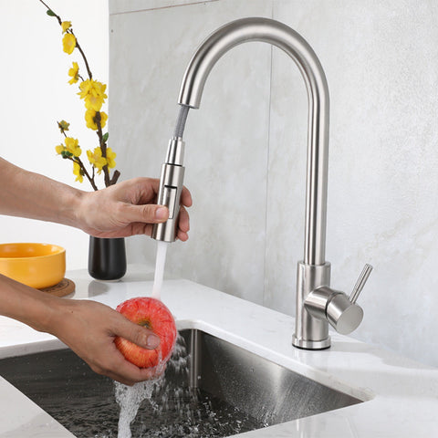 Stainless Steel Telescopic Kitchen Faucet