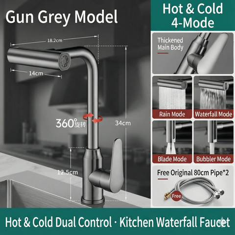 Flying Rain Waterfall Kitchen Faucet