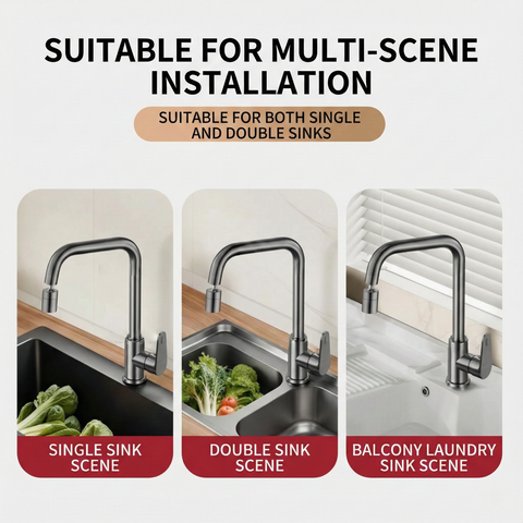 Thickened Stainless Steel Kitchen Faucet