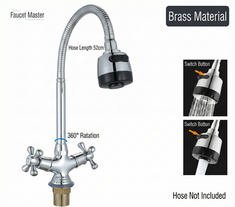 Copper Double Handle Kitchen Faucet