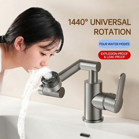 Universal Rotating Lucky Cat Faucet