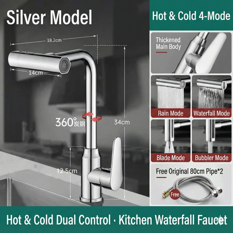 Flying Rain Waterfall Kitchen Faucet