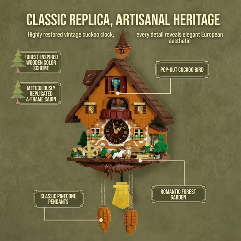 DIY Puzzle Cuckoo Clock Building Blocks