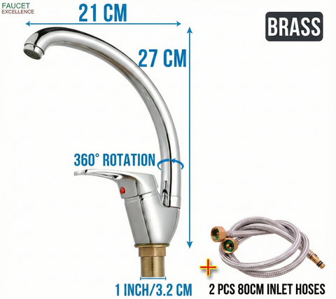 All Copper Kitchen Faucet Rotatable