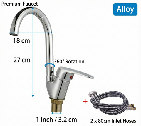 All Copper Kitchen Faucet Rotatable