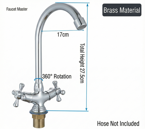 Copper Double Handle Kitchen Faucet