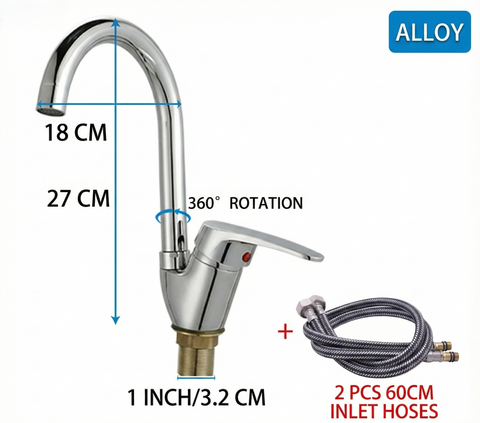 All Copper Kitchen Faucet Rotatable