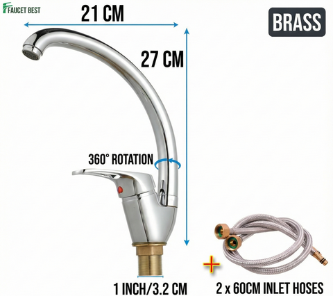 All Copper Kitchen Faucet Rotatable