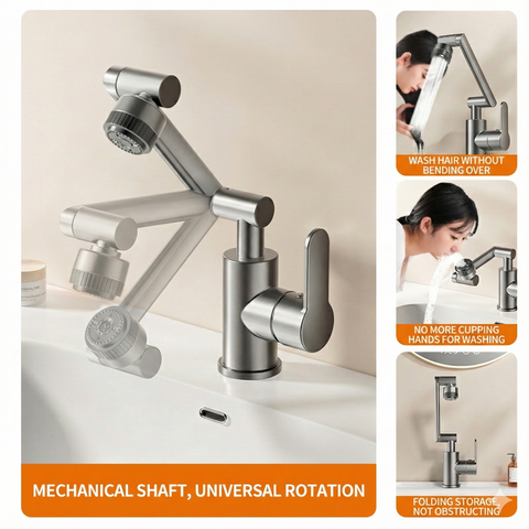 Universal Rotating Lucky Cat Faucet