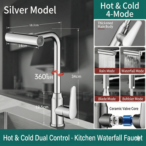 Flying Rain Waterfall Kitchen Faucet