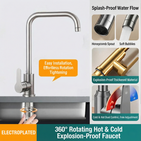 Thickened Stainless Steel Kitchen Faucet