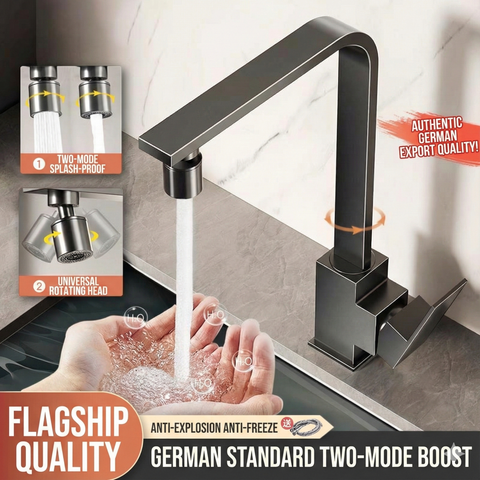 Square Kitchen Faucet Hot Cold Water