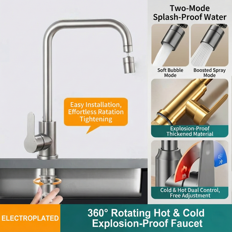 Thickened Stainless Steel Kitchen Faucet