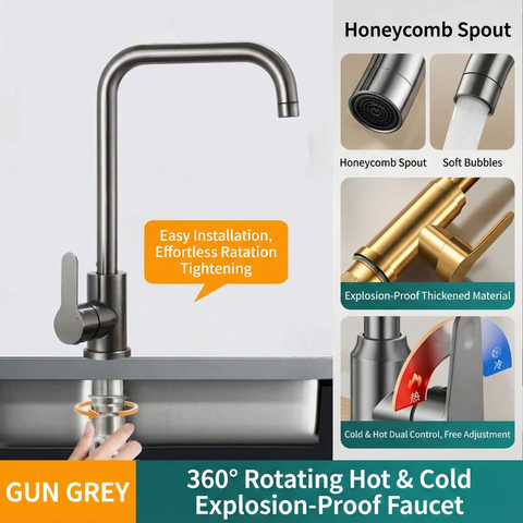 Thickened Stainless Steel Kitchen Faucet