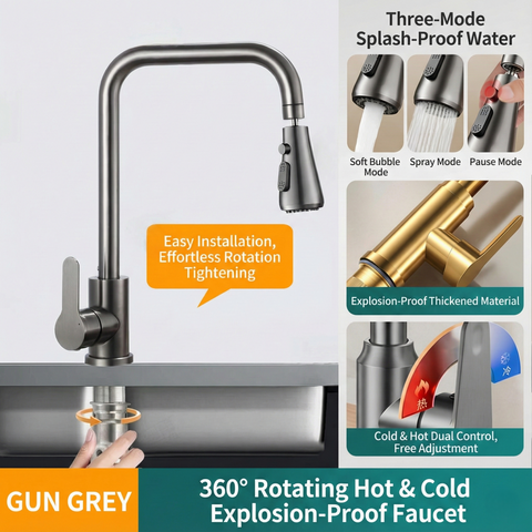 Thickened Stainless Steel Kitchen Faucet