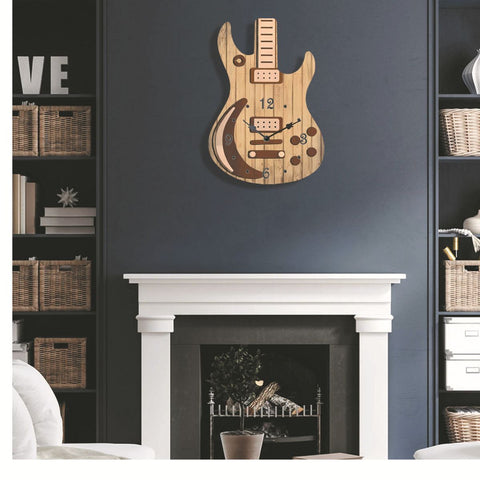 Silent Guitar Wall Clock Décor