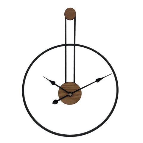 Metal Walnut Silent Wall Clock