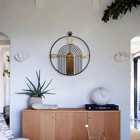 Industrial Round Iron Wall Clock