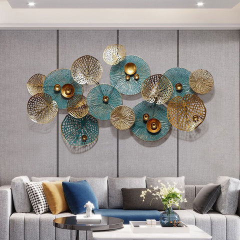 3D Metal Lotus Flower Wall Sculpture
