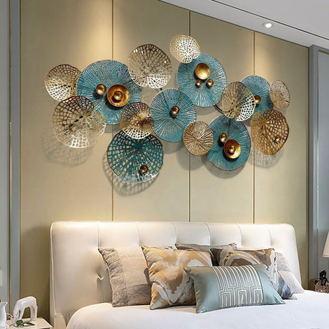3D Metal Lotus Flower Wall Sculpture