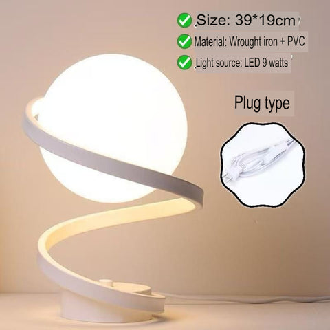 Modern Spiral Bedside Table Lamp Eye Protection