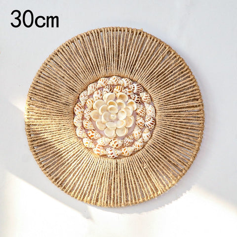 Handwoven Boho Basket Wall Art Decor