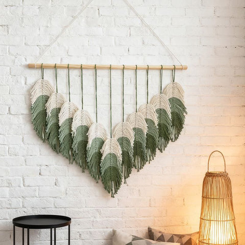 Colorful Boho Leaf Tapestry Wall Hanging
