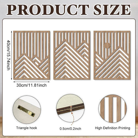 Hollow Wood Panel Wall Art Decor