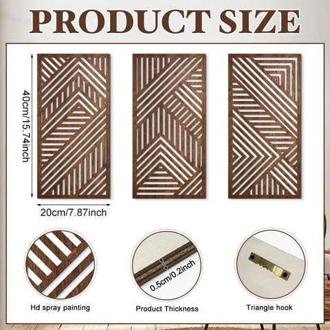 Hollow Wood Panel Wall Art Decor